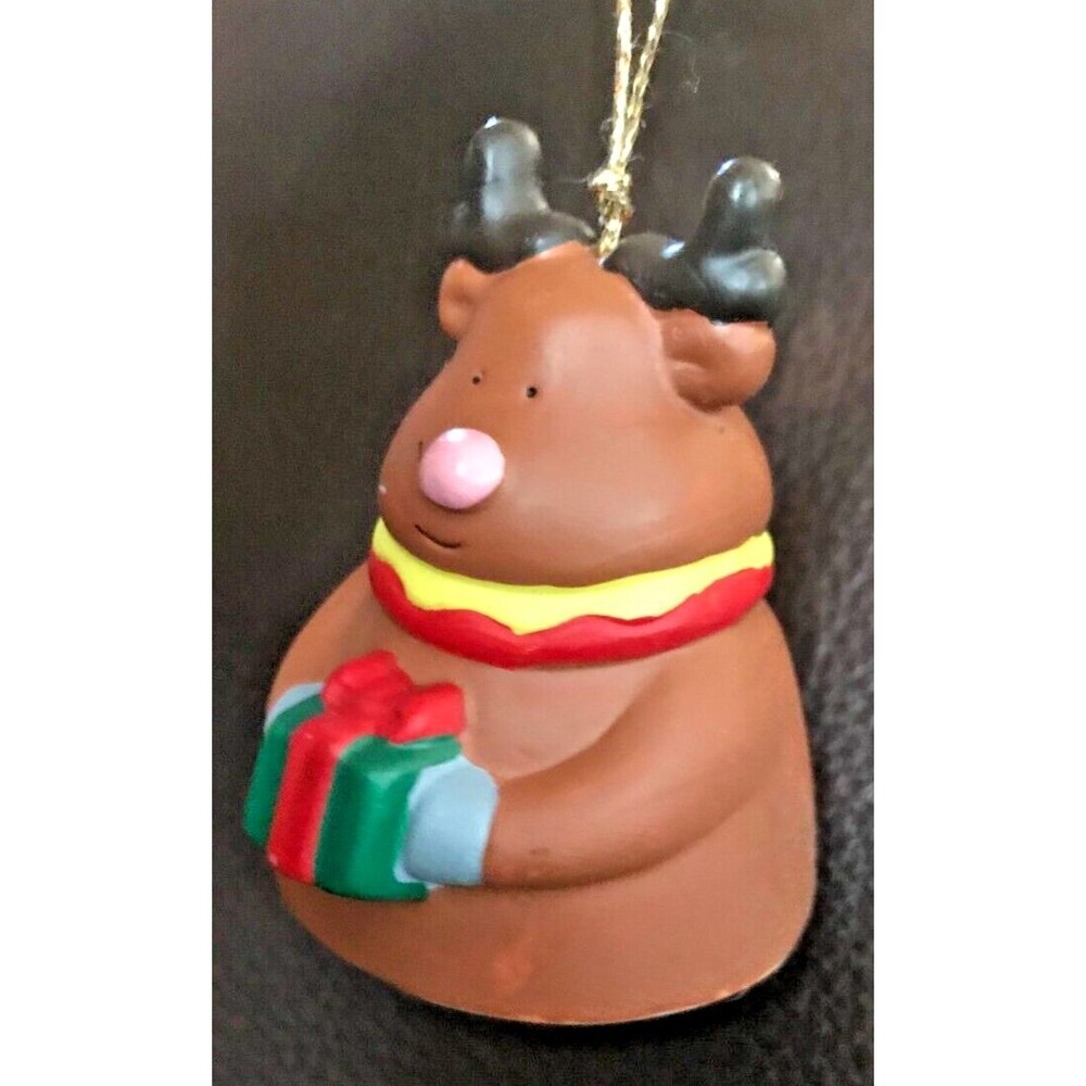 Bell REINDEER Ornament Chubby Deer: Legs are the Ringer! SO CUTE! Collectibles